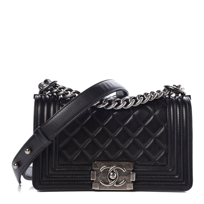 Chanel Lambskin Quilted Small Boy Flap Black 1 of 7