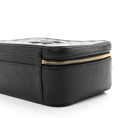Chanel Caviar Quilted Large CC Filigree Vanity Case Black 10 of 12