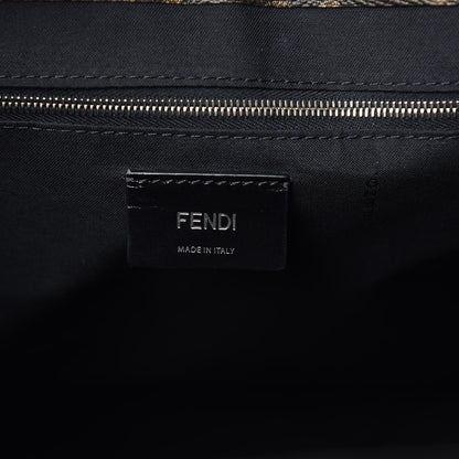 Fendi Zucca Spalmati Vitello Elite Shopping Tote Tobacco Black 6 of 10