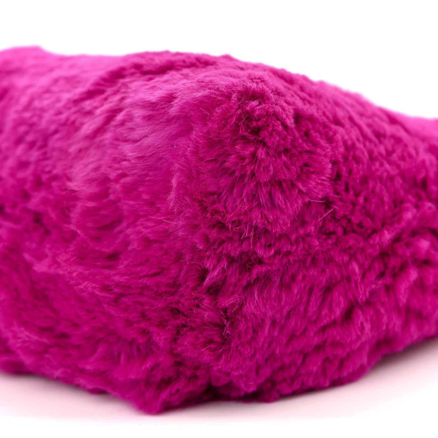 Chanel Rabbit Fur Shoulder Bag Fuchsia 10 of 11