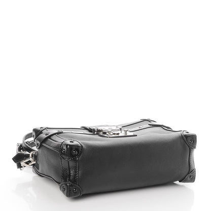Louis Vuitton Calfskin Petite Malle Soft MM Black 4 of 7