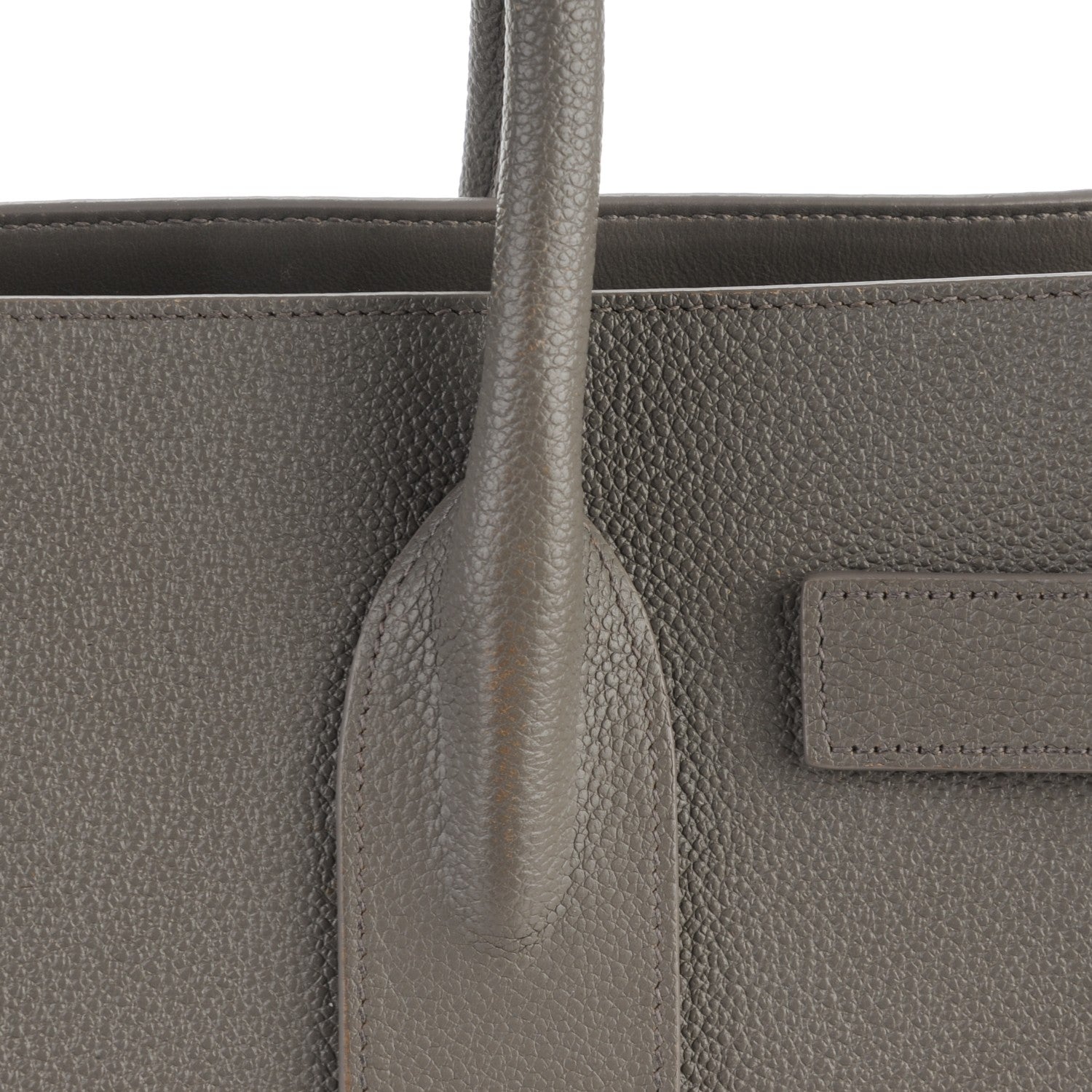 Saint Laurent Grained Calfskin Small Sac De Jour Fog 11 of 13