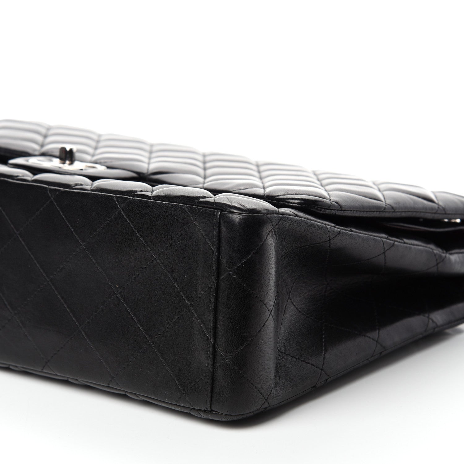 Chanel Lambskin Quilted Maxi Double Flap Black 7 of 15
