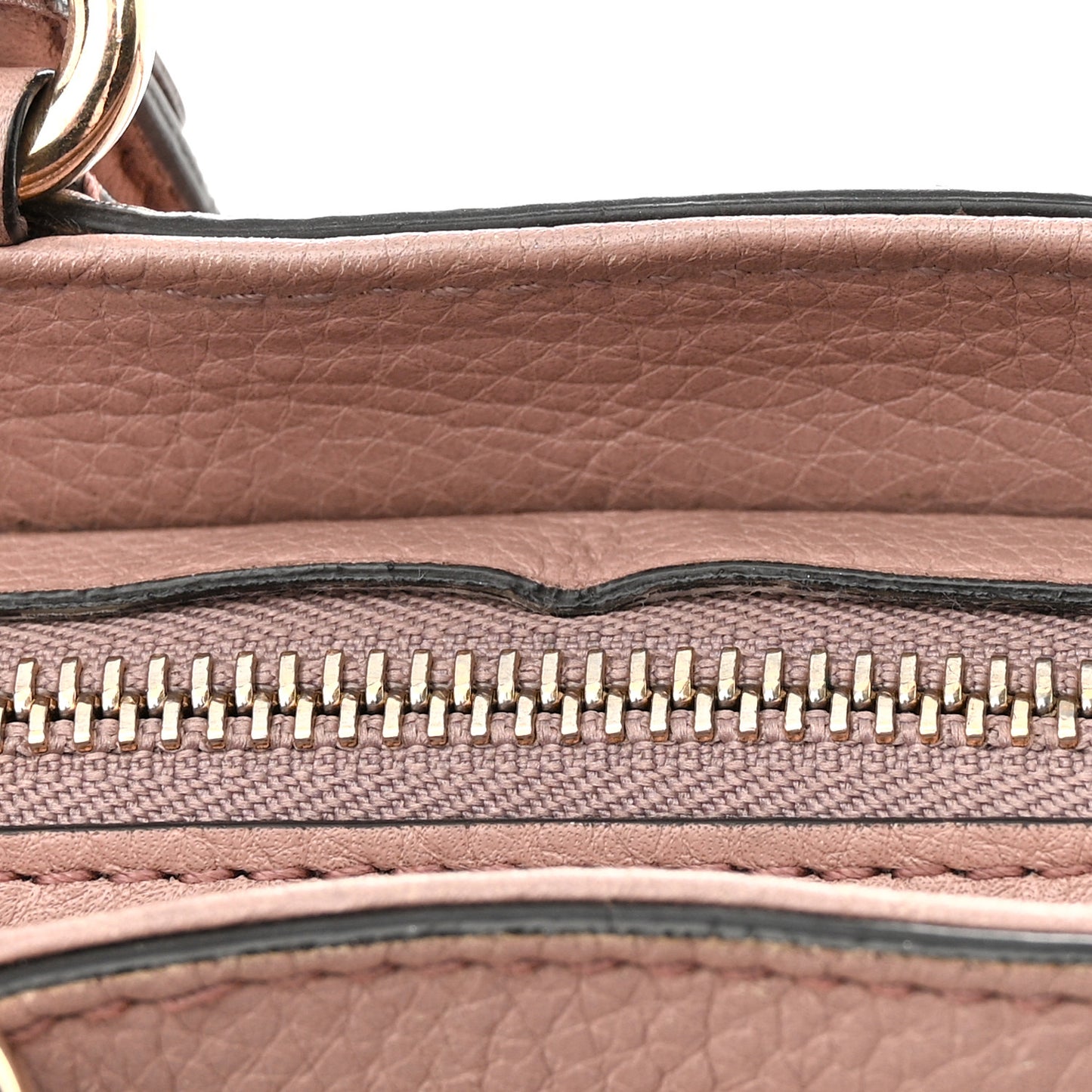 Pebbled Calfskin Small Soho Top Handle Bag Light Pink