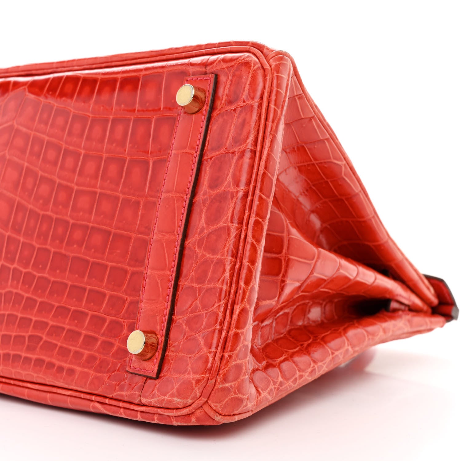 Hermes Shiny Niloticus Crocodile Birkin 30 Sanguine 9 of 15