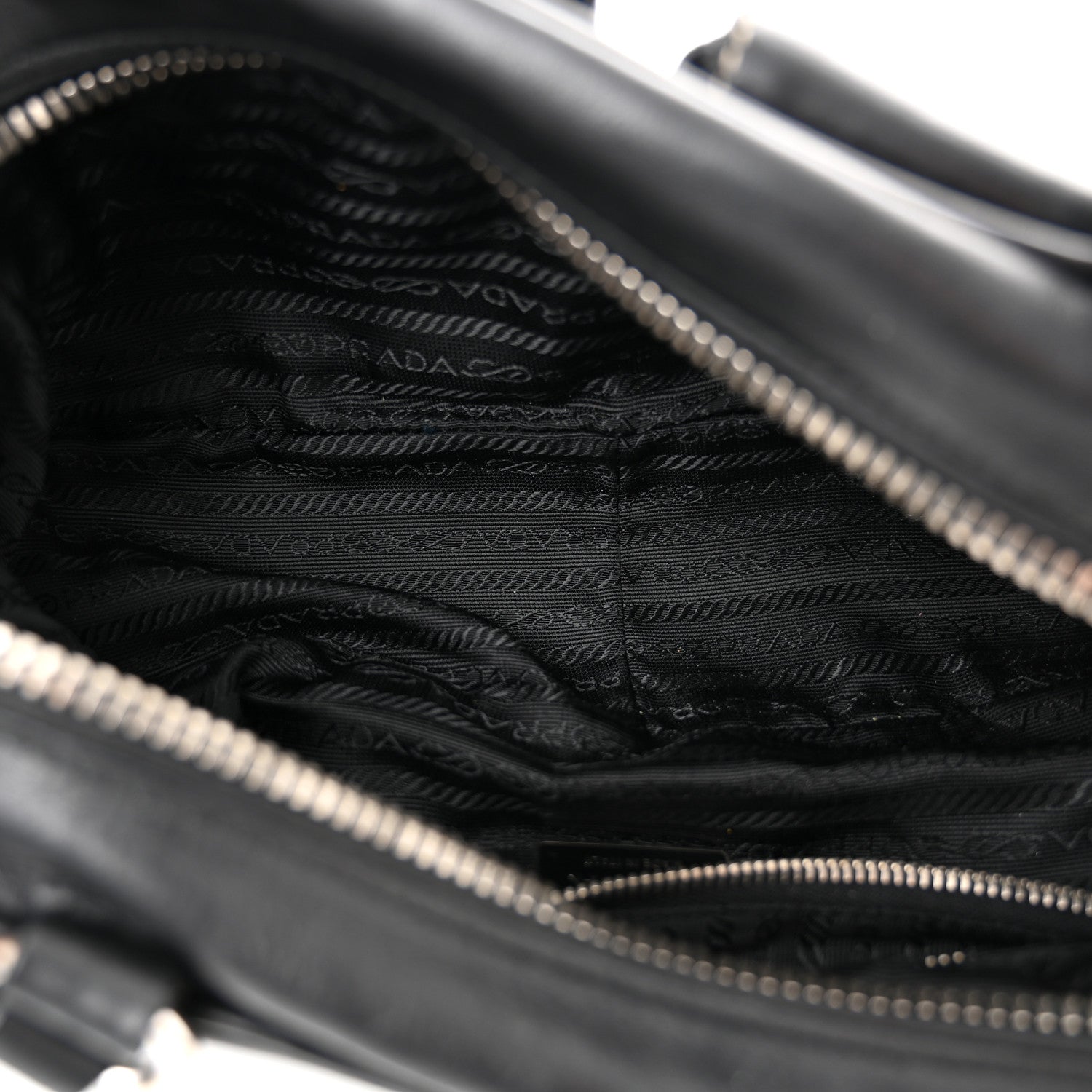 Prada Vitello Heavy Push Lock Pocket Shoulder Bag Black 5 of 9