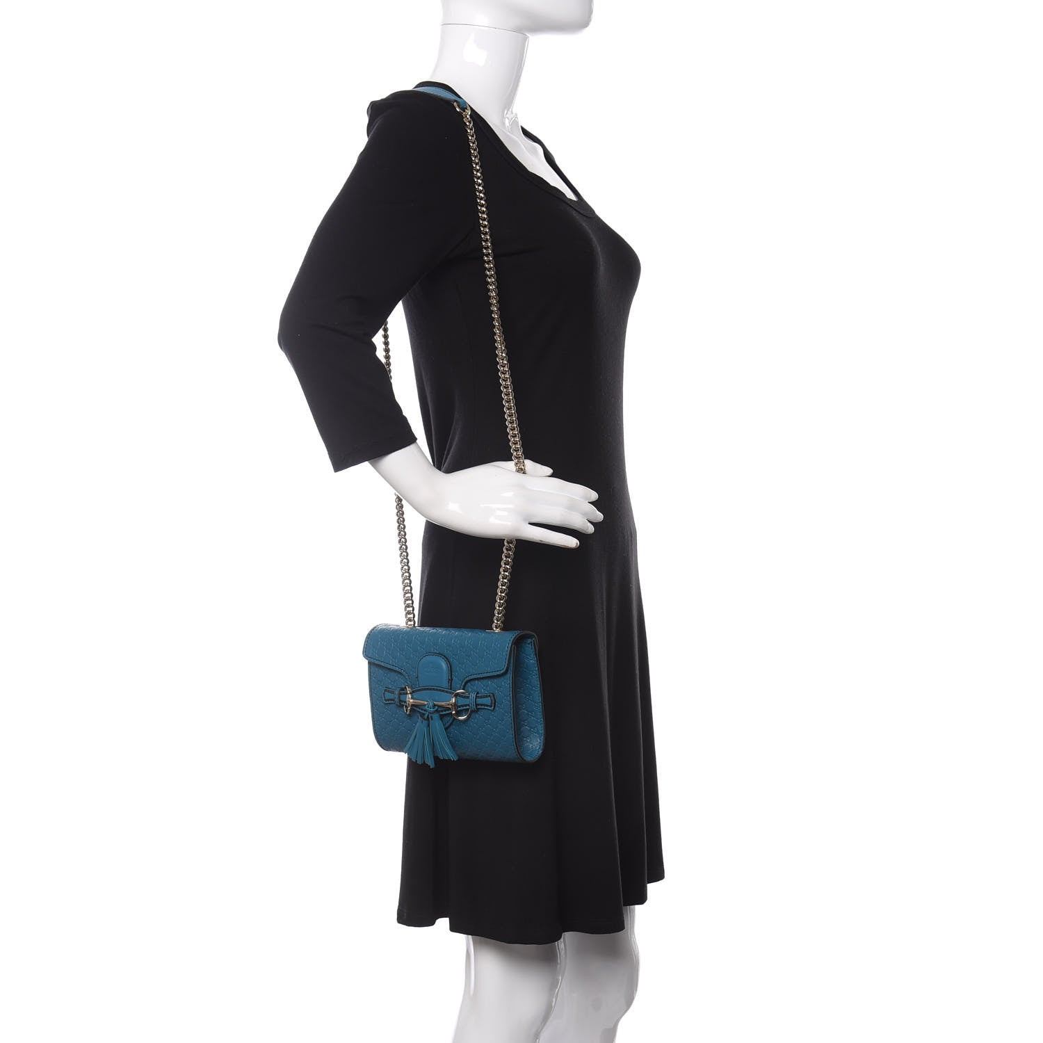 Gucci Microguccissima Mini Emily Shoulder Bag Deep Cobalt 2 of 10