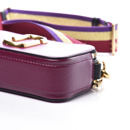 Marc Jacobs Saffiano Small Snapshot Camera Bag Purple Gold 7 of 10