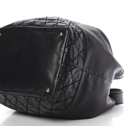 Chanel Calfskin Drawstring CC Bucket Bag Black 7 of 11