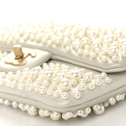 Chanel Lambskin Pearls Flap White 10 of 11