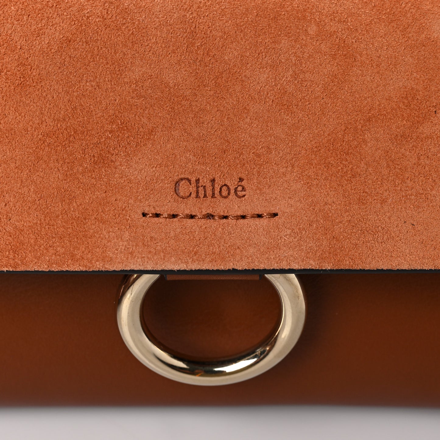Suede Calfskin Mini Faye Shoulder Bag Tobacco