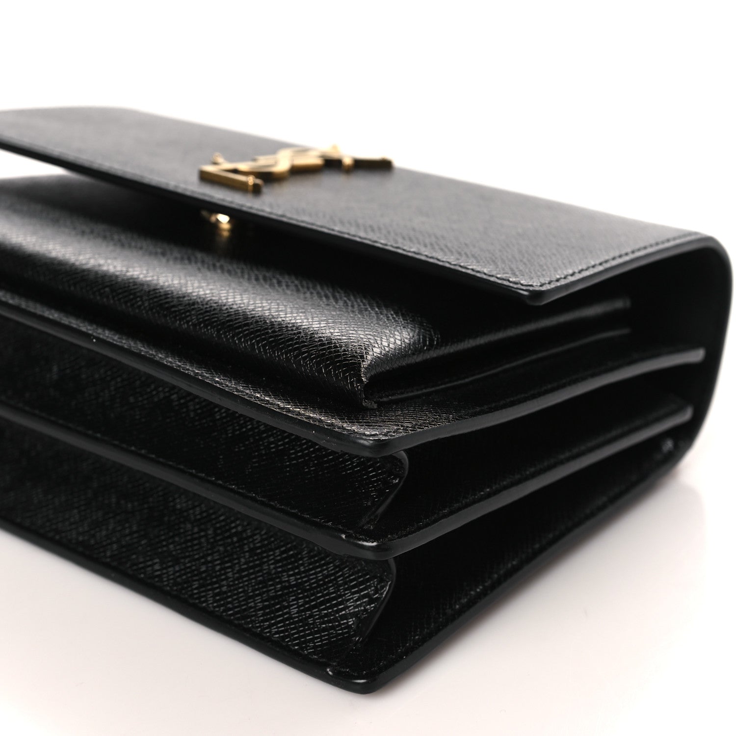 Saint Laurent Coated Bark Calfskin Medium Monogram Sunset Black 9 of 10