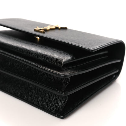 Saint Laurent Coated Bark Calfskin Medium Monogram Sunset Black 9 of 10