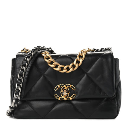 Chanel Goatskin Quilted Medium Chanel 19 Flap Black 1 of 9