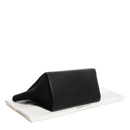 Celine Drummed Calfskin Suede Medium Trapeze Black 4 of 9