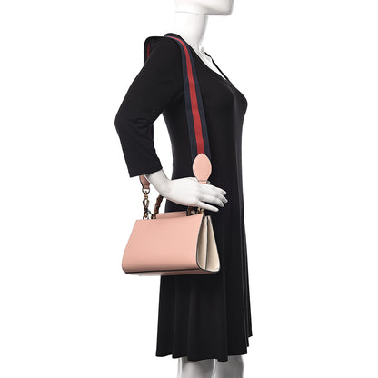 Gucci Nappa Bamboo Web Mini Nymphaea Top Handle Bag Perfect Pink Mystic White 2 of 11