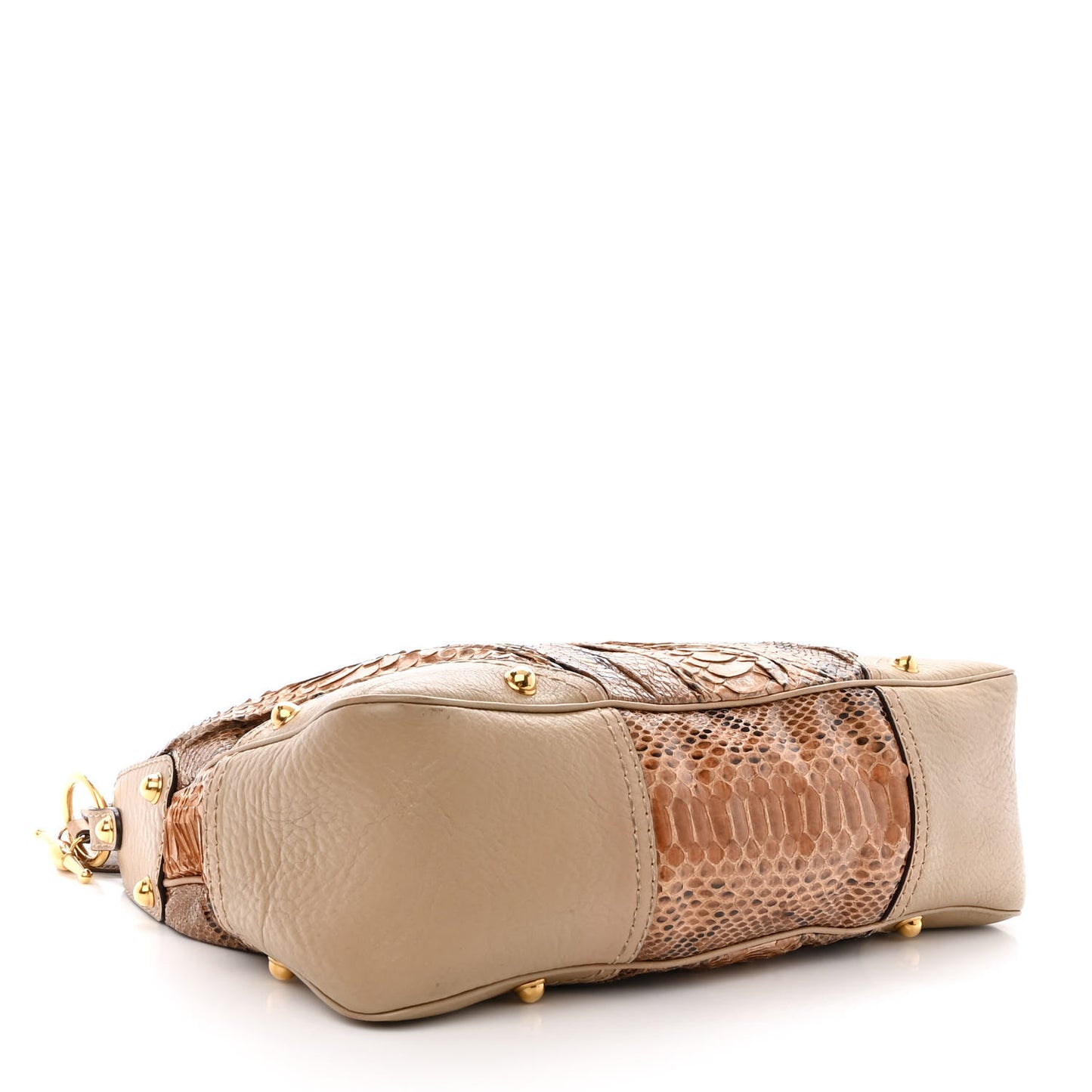 Snakeskin Medium Jockey Hobo Brown