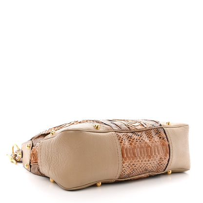 Gucci Snakeskin Medium Jockey Hobo Brown 4 of 15