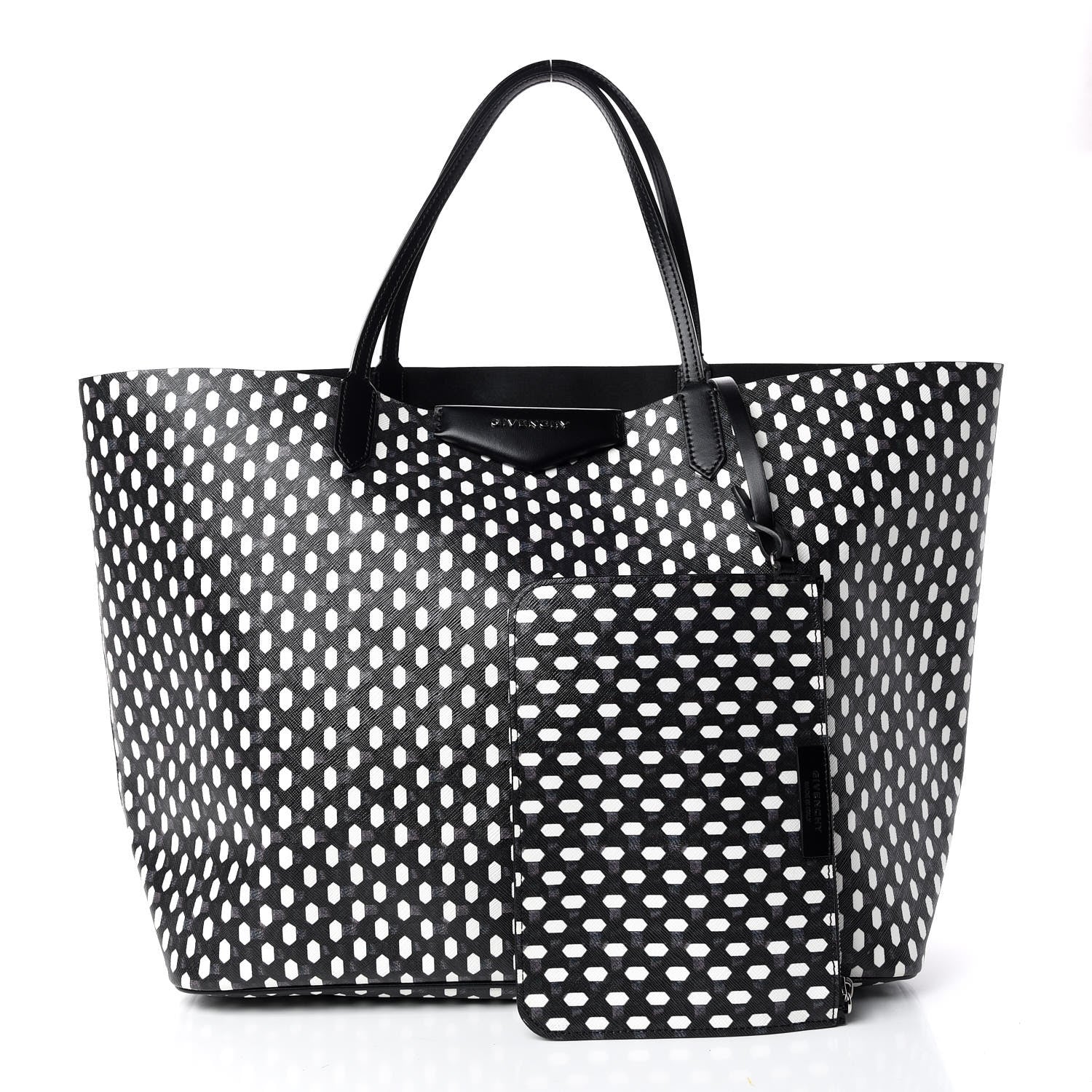 Givenchy Coated Canvas Large Antigona Tote Black White 1 of 10