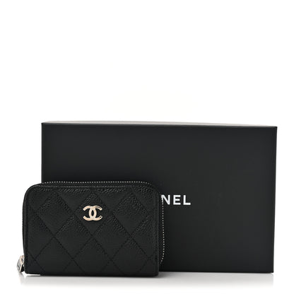 Chanel Caviar Quilted Zip Coin Purse Black 8 of 8