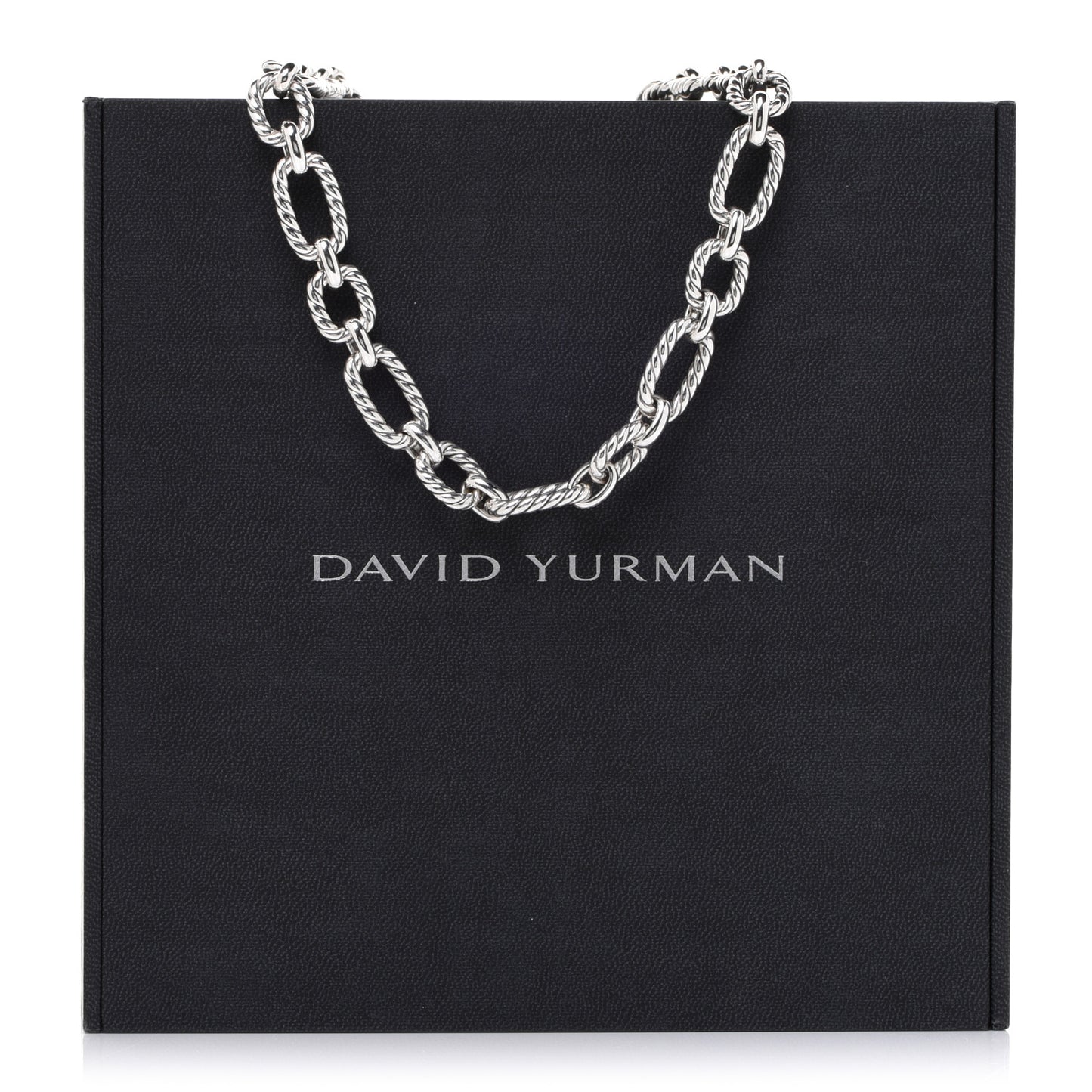 Sterling Silver 12.5mm Cushion Link Chain Necklace