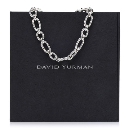 David Yurman Sterling Silver 12.5mm Cushion Link Chain Necklace 6 of 7