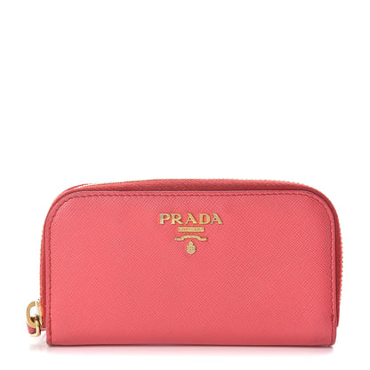 Prada Saffiano Metal Zip Around 6 Key Holder Ibisco 1 of 11
