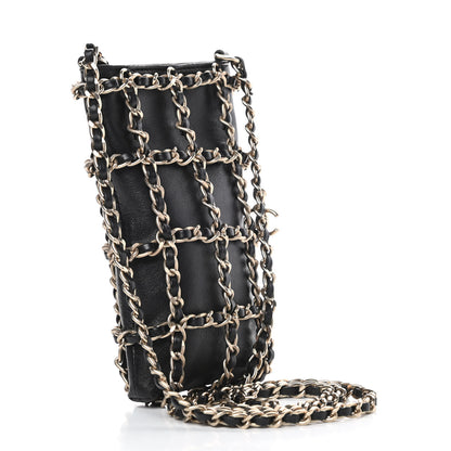 Chanel Lambskin Tech Me Out Clutch With Chain Black 3 of 13