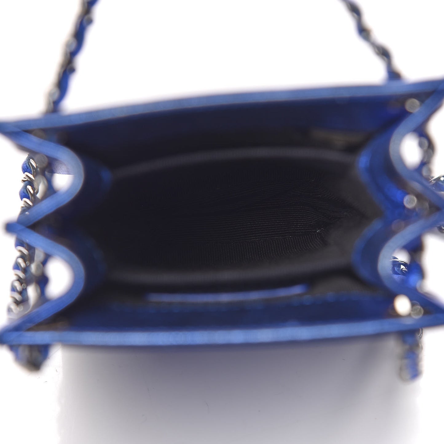 Metallic Patent Crossbody CC Phone Holder Blue