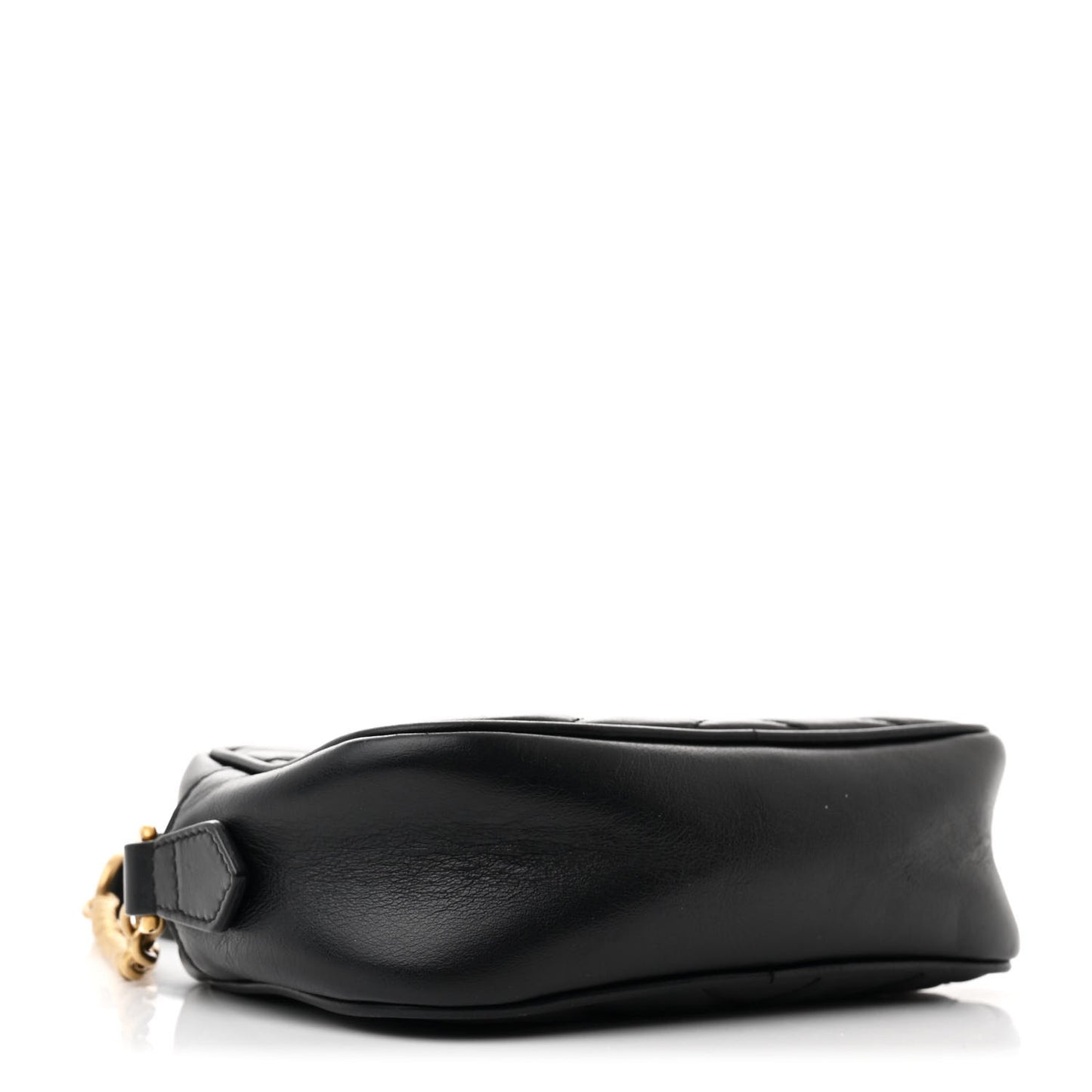 Calfskin Matelasse Mini GG Marmont Chain Shoulder Bag Black