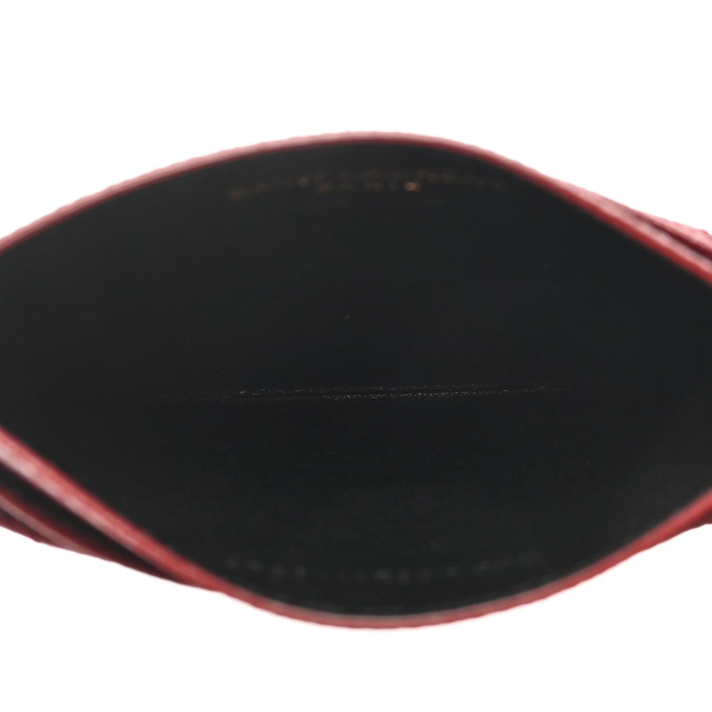 Grain De Poudre Matelasse Chevron Monogram Credit Card Case Opyum Red