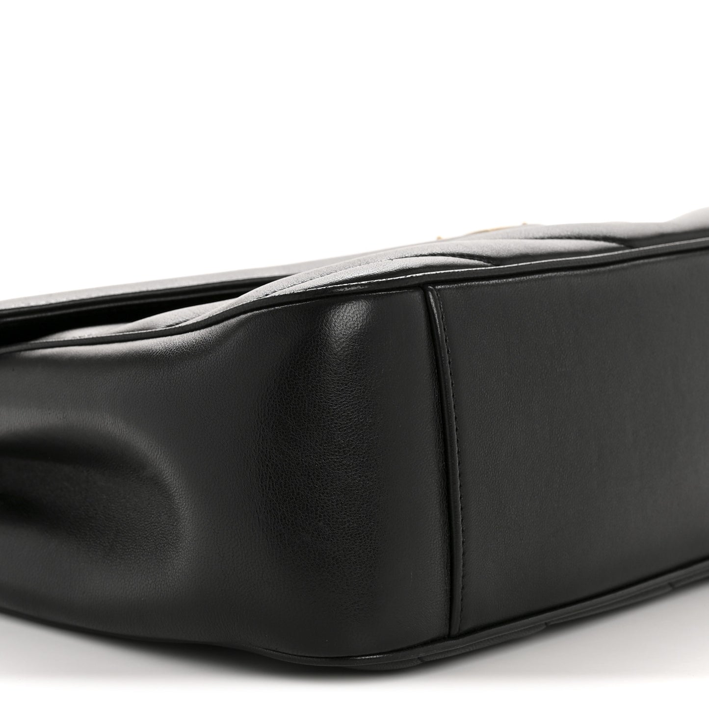 Lambskin Chevron Quilted Large Loulou Black