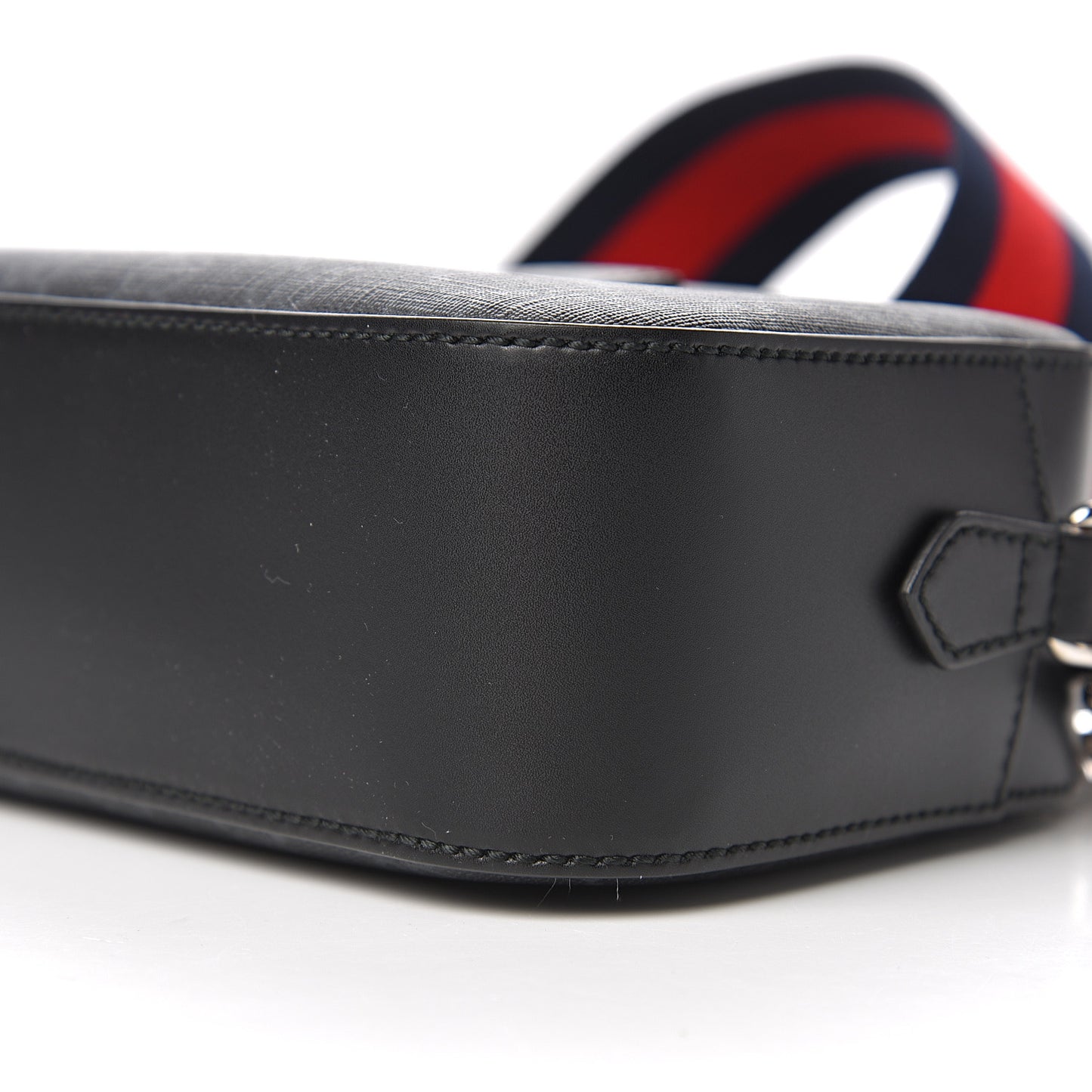 GG Supreme Monogram Web Shoulder Bag Black Grey