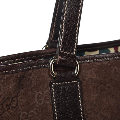 Gucci Guccissima Suede Charmy Tote Brown 8 of 10