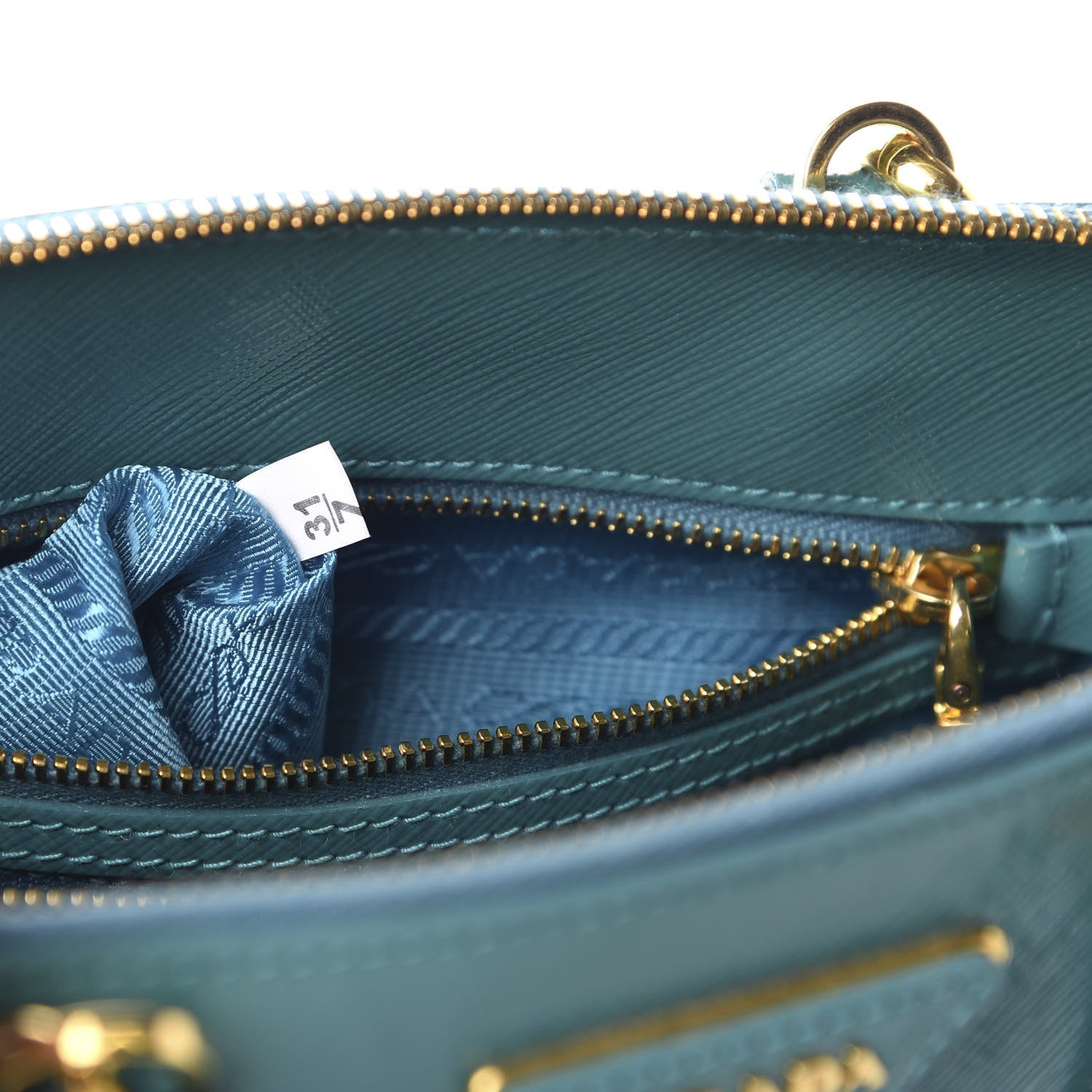 Prada Saffiano Vernice Small Promenade Tote Turchese 10 of 16