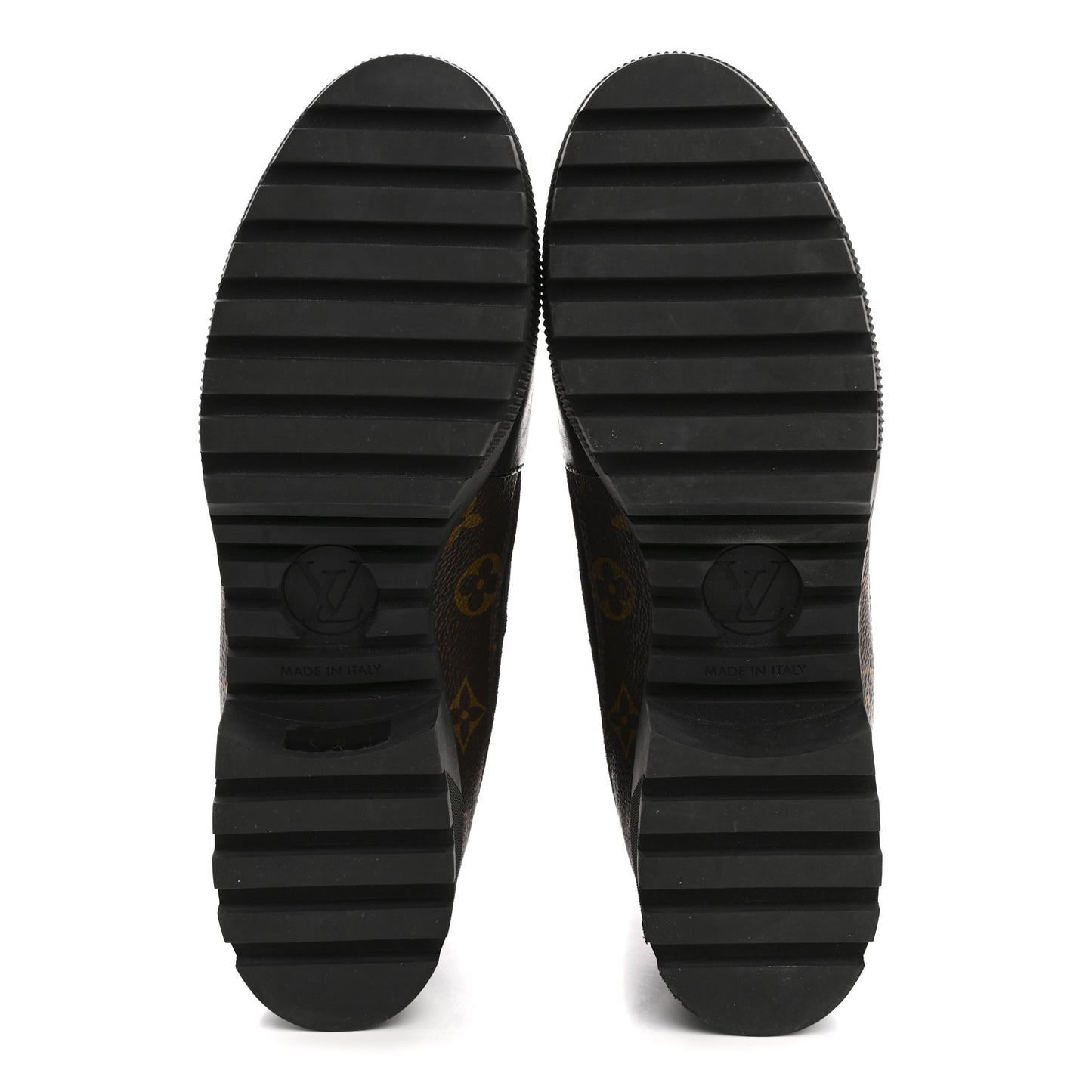 Suede Calfskin Monogram Laureate Platform Desert Boots 41 Black