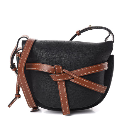 Loewe Grained Calfskin Small Gate Crossbody Bag Pecan Black 1 of 9