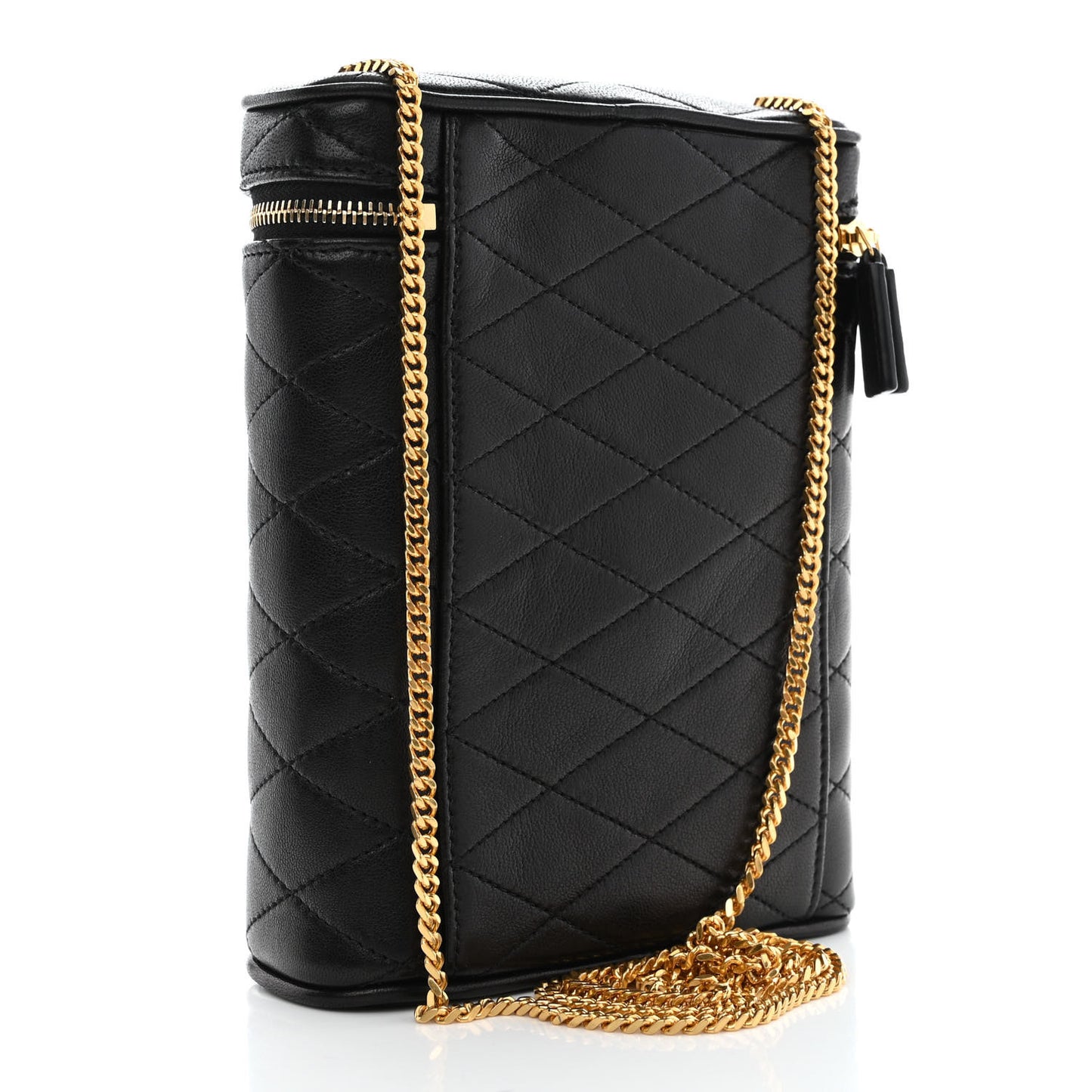 Lambskin Quilted Binocular Case Black