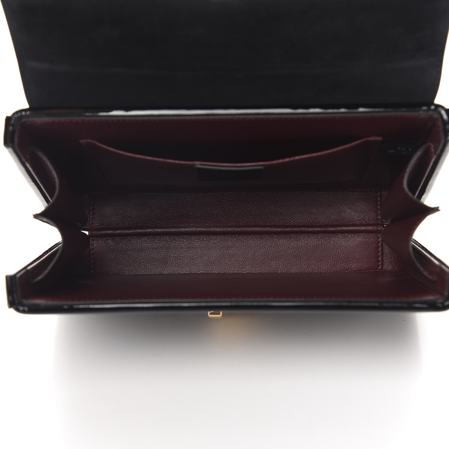 Gucci Mousse Top Patent Mini Sylvie 1969 Top Handle Bag Black 5 of 11