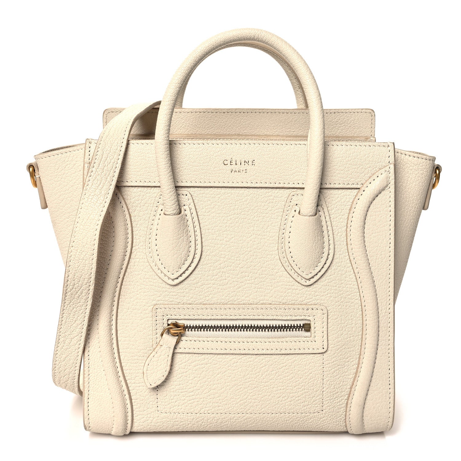 Celine Goatskin Nano Luggage White 1 of 12