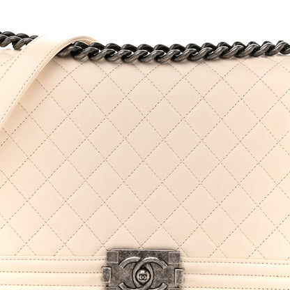 Chanel Calfskin Quilted New Medium Boy Flap White 8 of 10