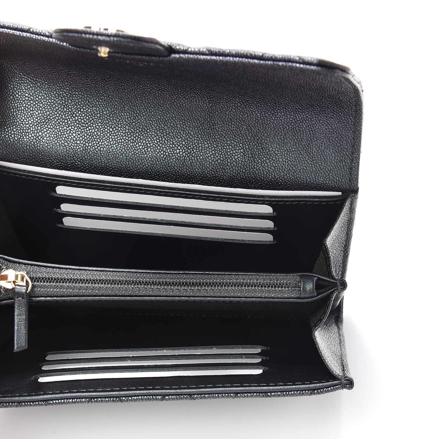 Chanel Iridescent Caviar Quilted Medium Flap Wallet Black 5 of 8