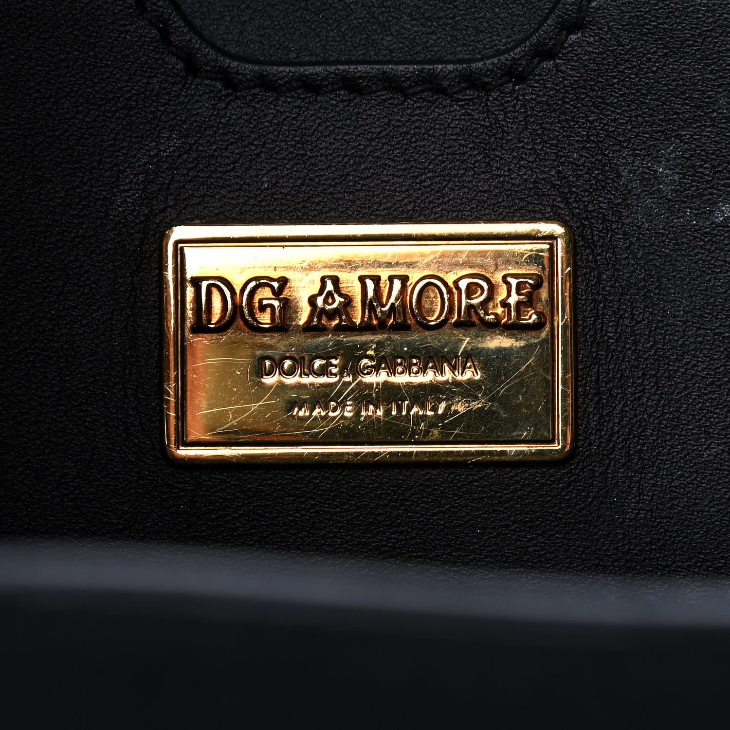 Dolce & Gabbana Smooth Calfskin Small DG Amore Satchel Bag Black 5 of 14