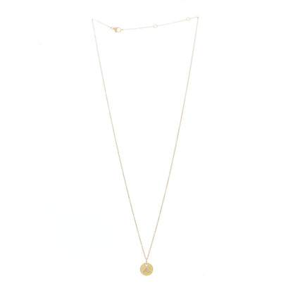 David Yurman 18K Yellow Gold Diamond Initial A Charm Necklace 2 of 4