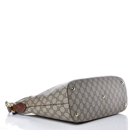 Gucci GG Supreme Monogram Linea A Hobo Brown 4 of 12