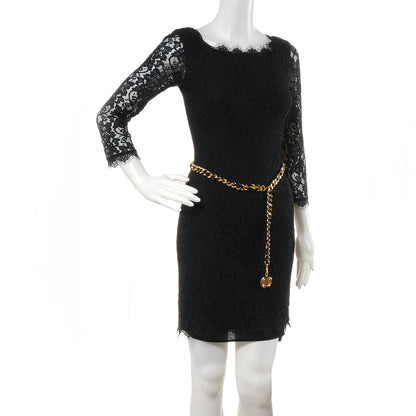 Chanel Leather Gold Chain Link Medallion Belt Black 2 of 6