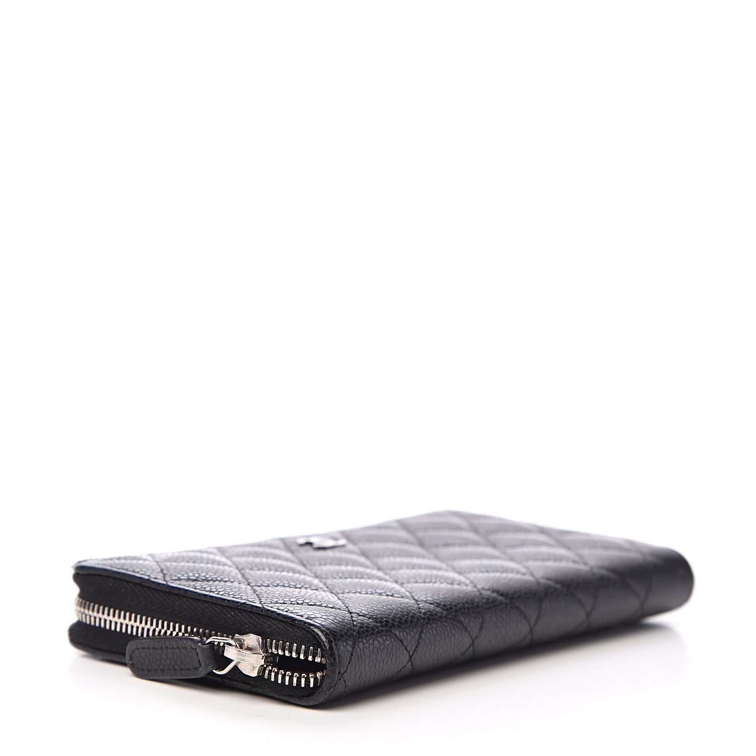 Chanel Caviar Quilted Large Gusset Zip Around Wallet Black 3 of 7