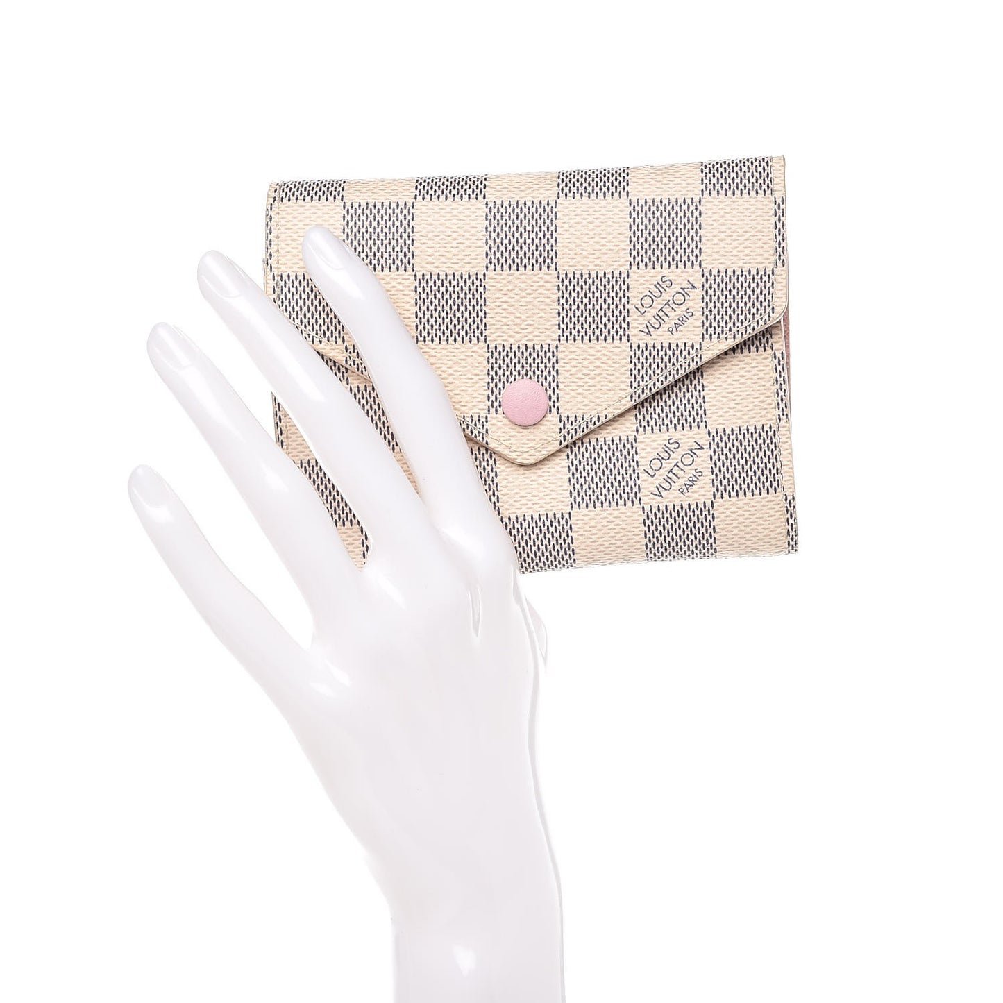Damier Azur Victorine Wallet Rose Ballerine
