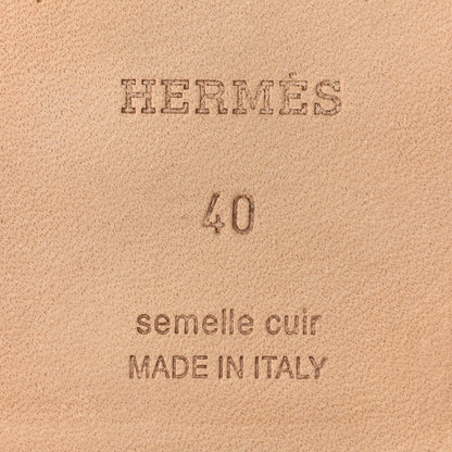 Hermes Epsom Oran Sandals 40 Vert Bouteille 7 of 10
