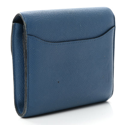 Hermes Epsom Constance Short Wallet Bleu Agate 3 of 13